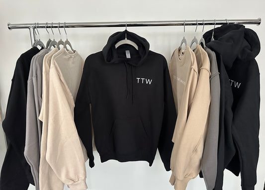 Black TTW Men's Hooded Sweatshirt