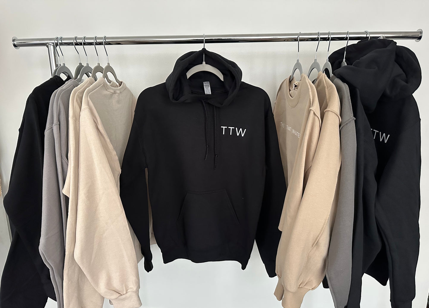 Black TTW Men's Hooded Sweatshirt