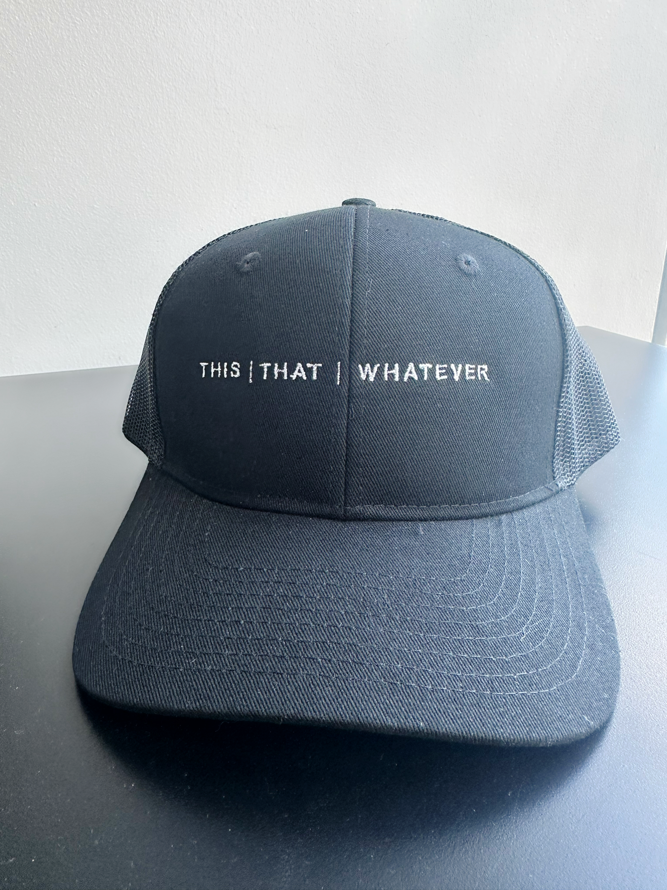 Black THIS | THAT | WHATEVER Trucker Hat